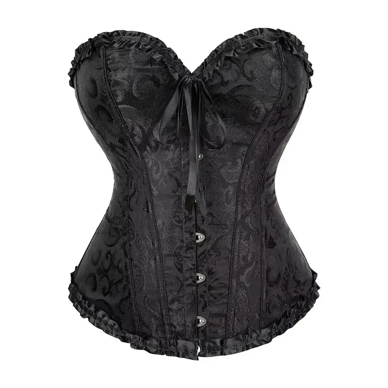 Corsé de jacquard con cordón trasero y 12 varillas – Talla elegida por cintura