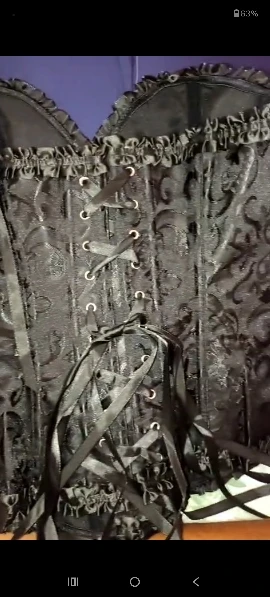 Foto de un comprador: Corsé de jacquard con cordón trasero y 12 varillas