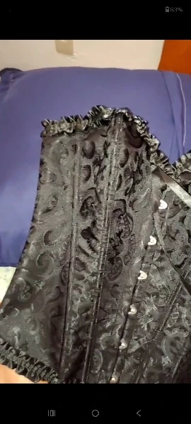 Foto de un comprador: Corsé de jacquard con cordón trasero y 12 varillas