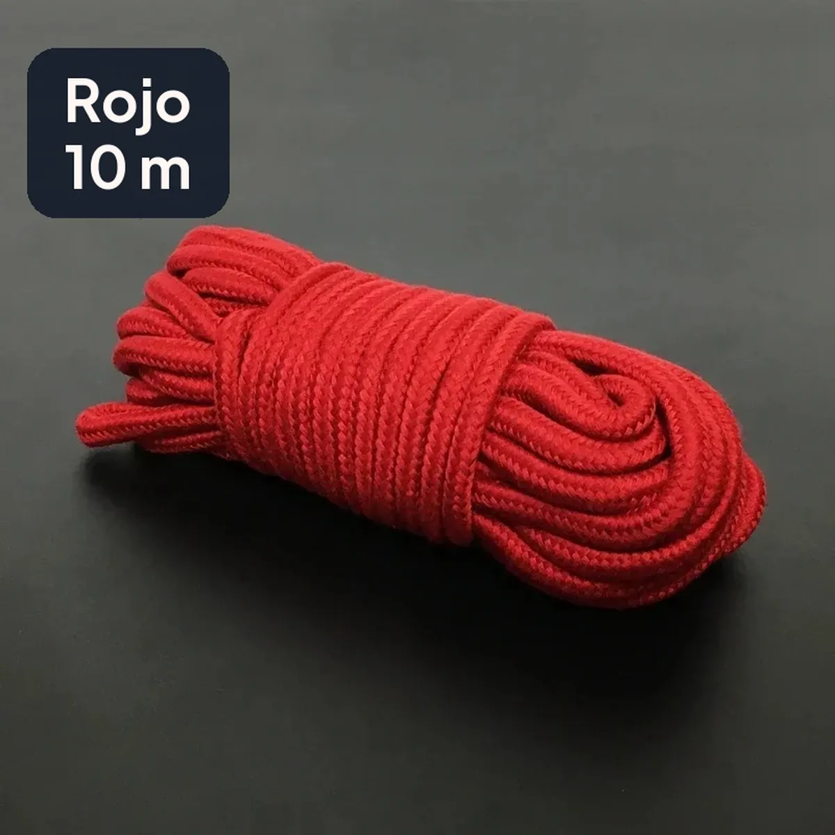 Cuerda de algodón para bondage de 5 m o 10 m en colores – rojo, 10 m