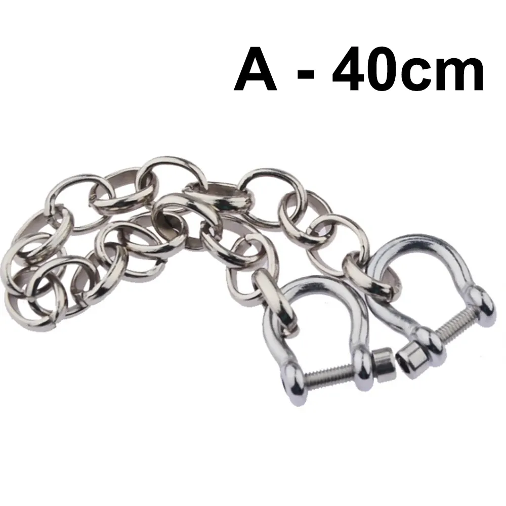 Esposas de Metal brazalete de tobillo pulsera Bondage ataduras – chain a, 40 cm