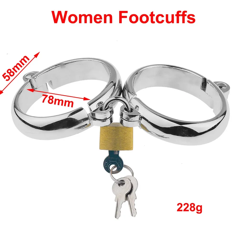 Esposas de Metal brazalete de tobillo pulsera Bondage ataduras – women footcuffs