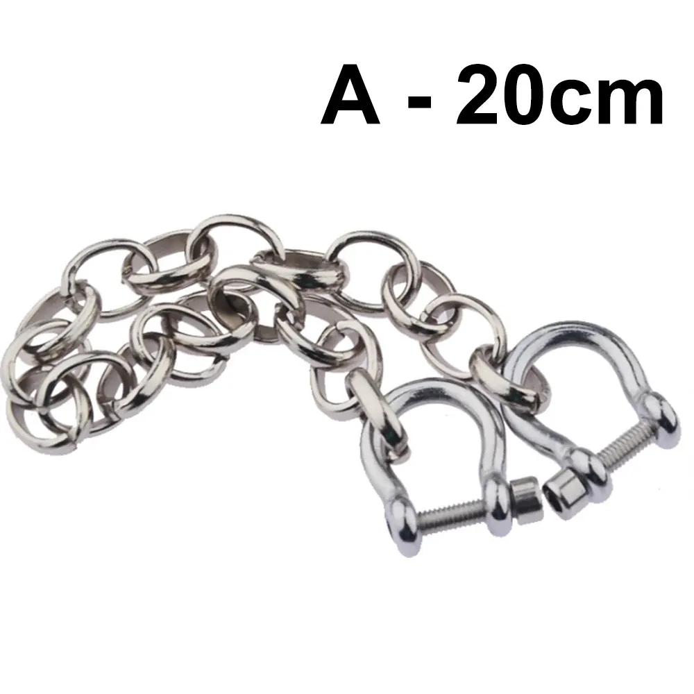 Esposas de Metal brazalete de tobillo pulsera Bondage ataduras – chain a, 20 cm