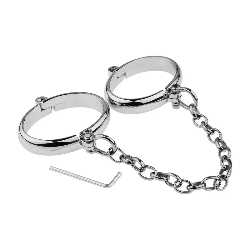 Esposas de metal con cadena y brazalete de tobillo para bondage – Acuerdos y revisión previa