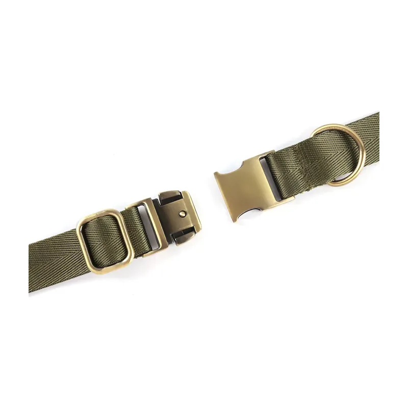 Esposas de metal y nylon con collar, verde militar – Una combinación de piezas