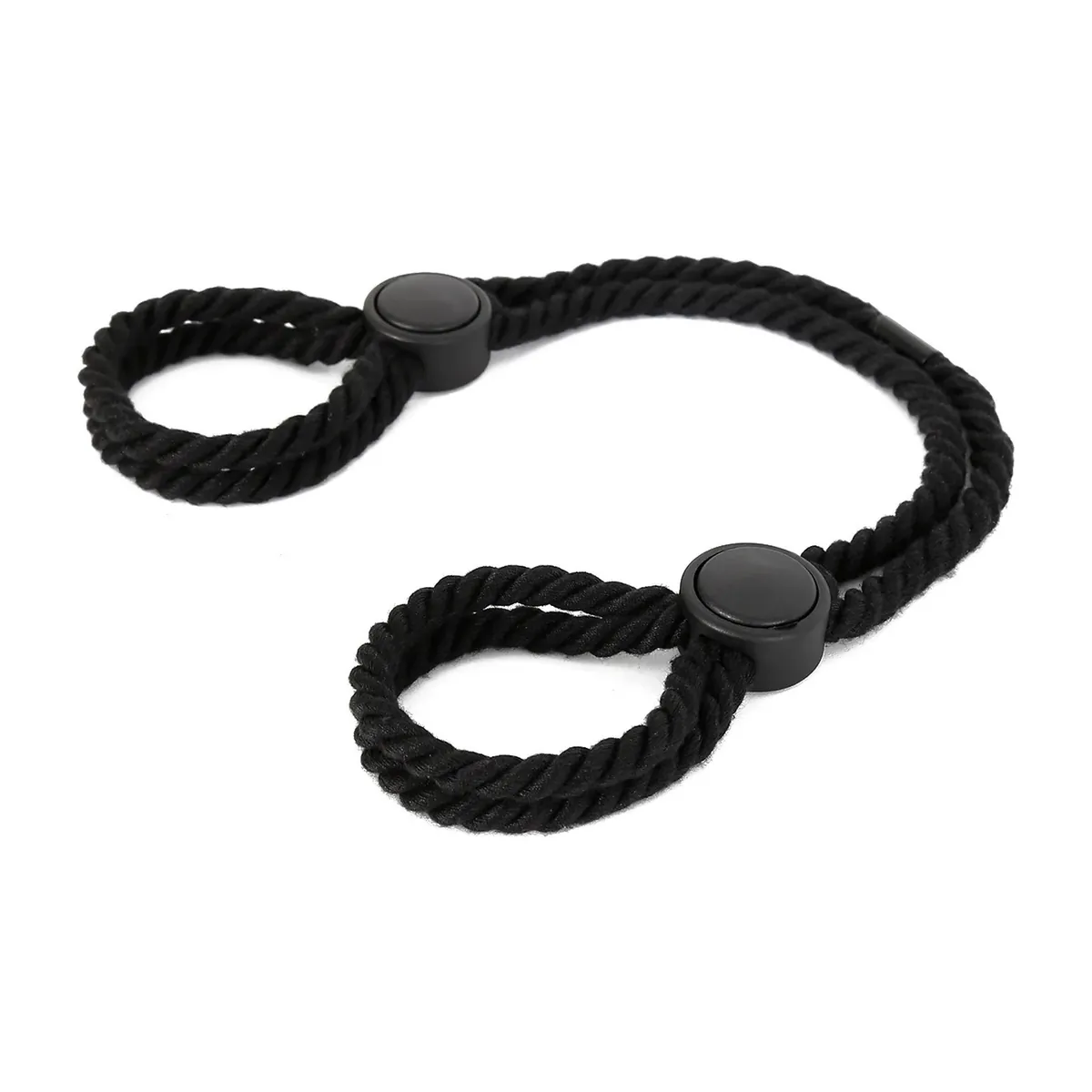 Esposas sexuales para parejas de algodón, ajustables 47 cm – negro