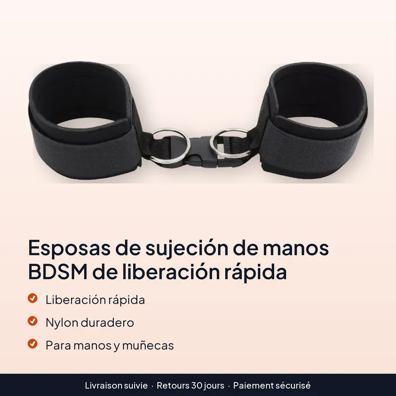 Esposas de sujeción de manos con liberación rápida – Practiquen la liberación