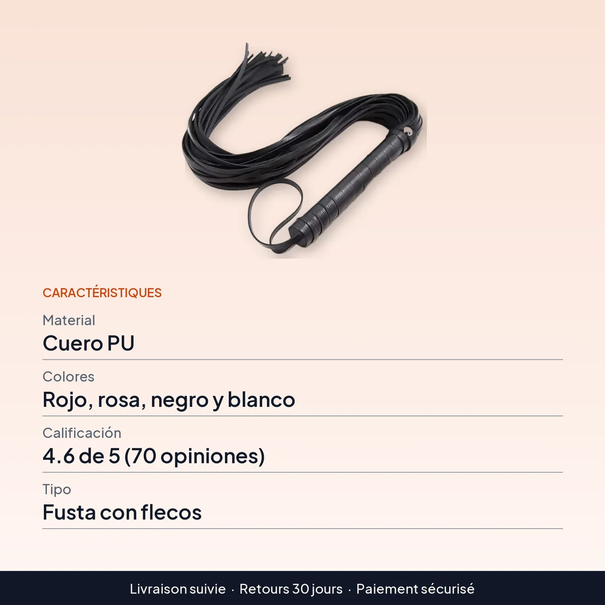 Fusta de cuero PU con flecos, en rojo, rosa, negro o blanco : caractéristiques