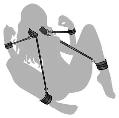 Juego de bondage para parejas con correas de cama y velcro