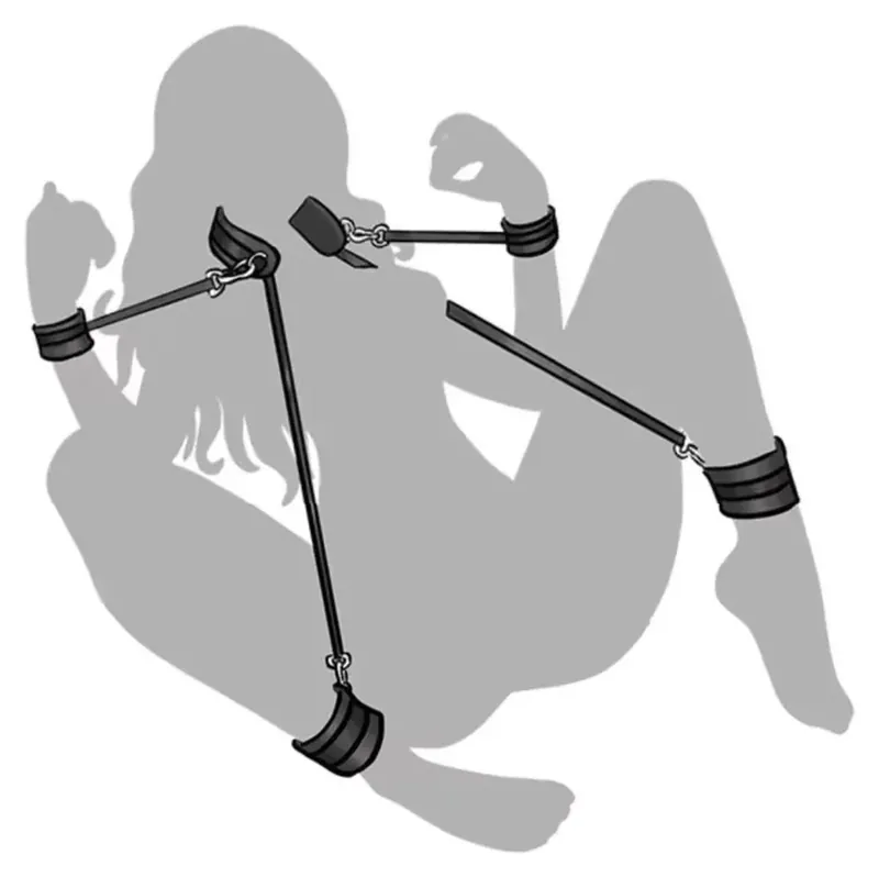 Juego de bondage para parejas con velcro para la cama