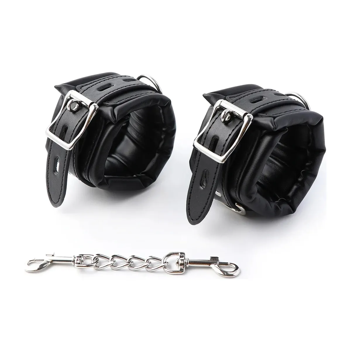 Kits de bondage de cuero: esposas, tobilleras y collar – vue 3