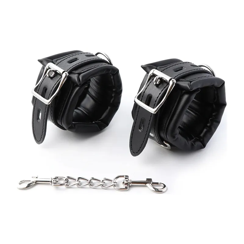 Kit de bondage con collar y piezas de sujeción negras – Piezas por separado o en lote