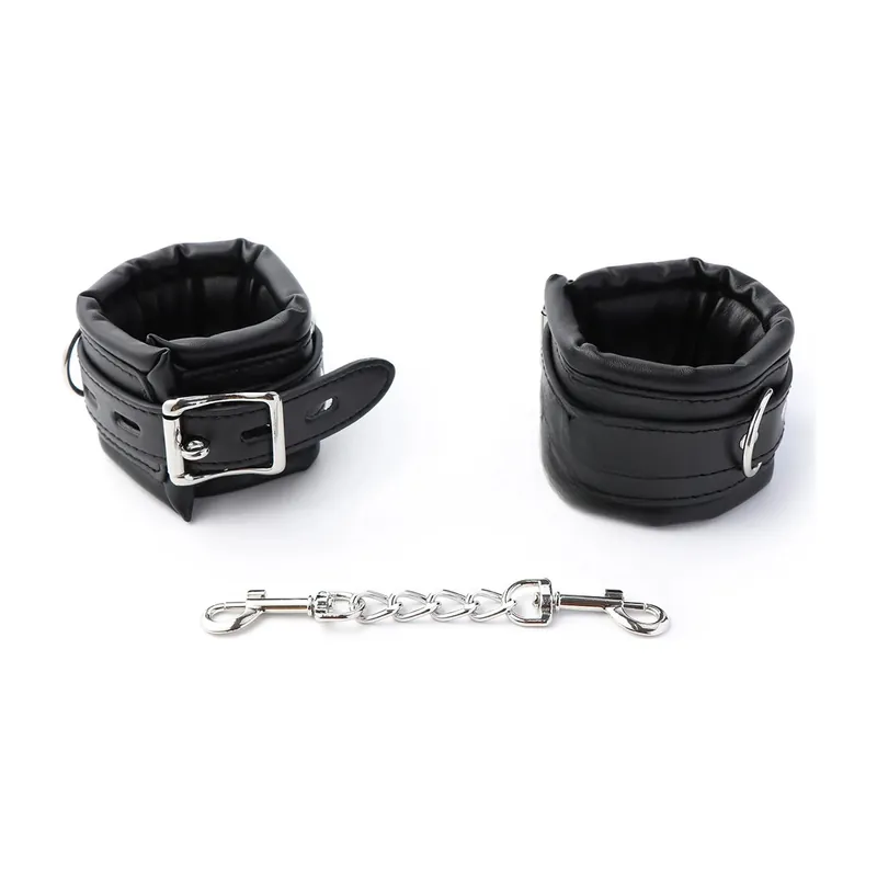 Kit de bondage con collar y piezas de sujeción negras – Elige la variante