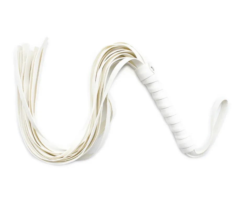 Látigo de cuero Pu de alta calidad para montar – blanc