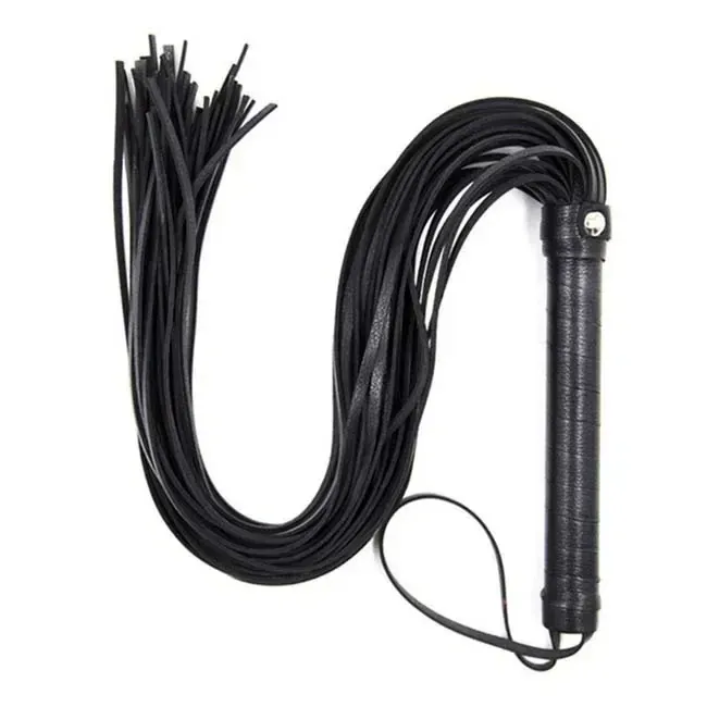 Látigo de cuero Pu de alta calidad para montar – noir