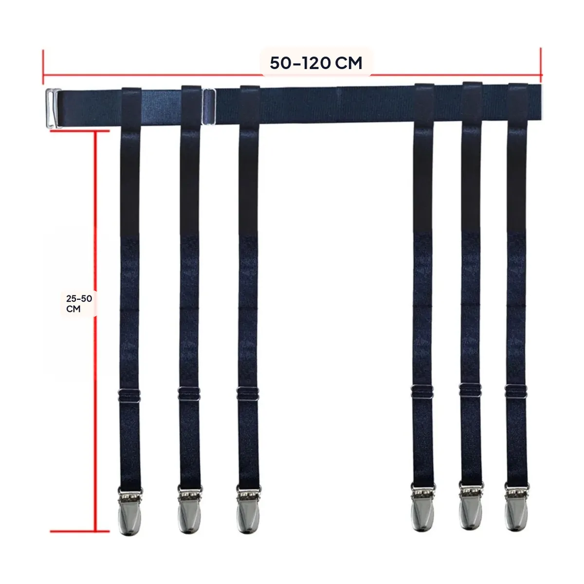 Liguero con clips redondos metálicos o de plástico, regulable – vue 5