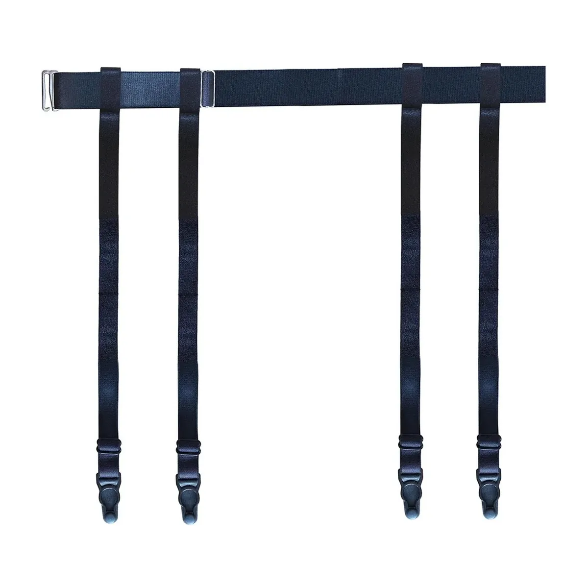 Liguero con clips redondos metálicos o de plástico, regulable – 4 clips de plástico