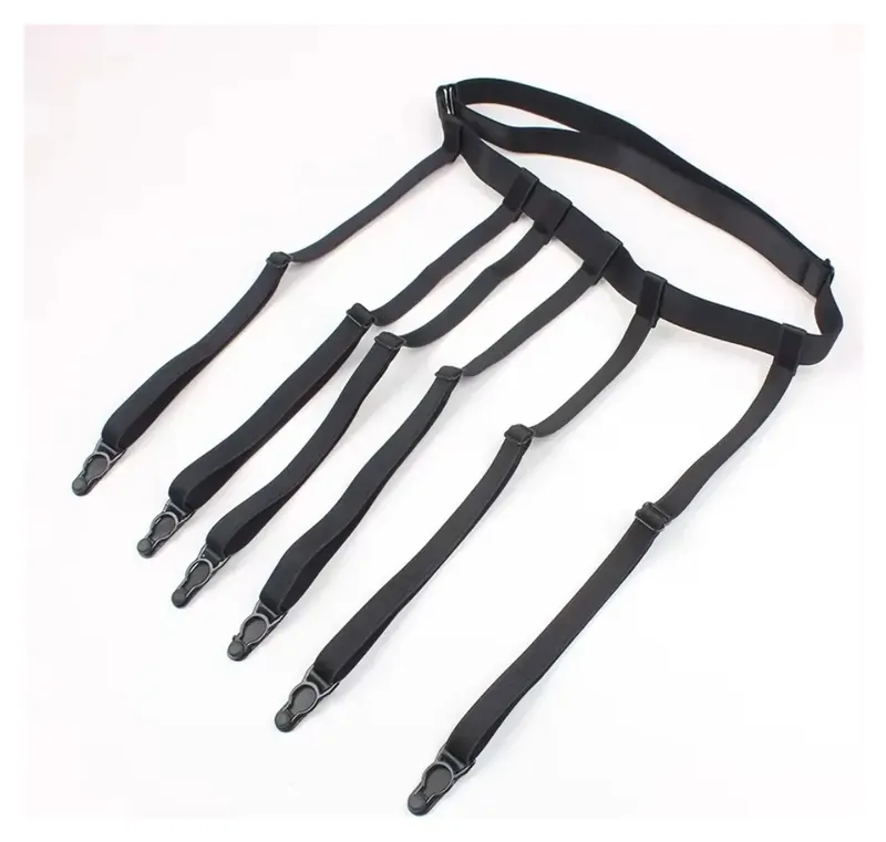 Liguero con clips redondos metálicos o de plástico, regulable