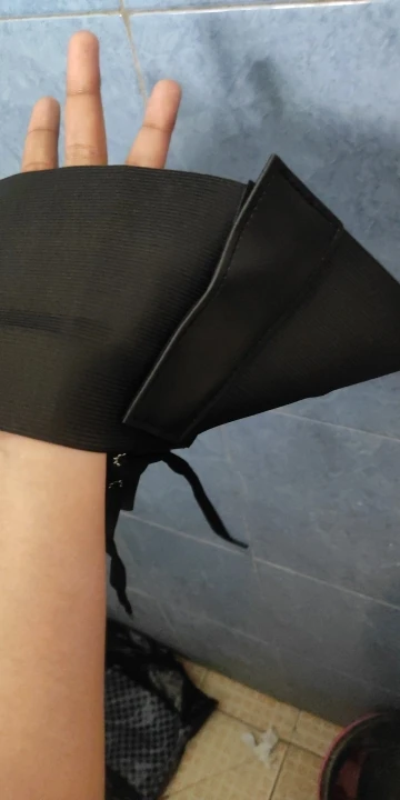 Foto de un comprador: Cinturón corsé elástico de cuero PU con cordón trasero