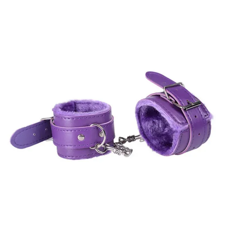 Tobillera sexual con esposas SM ataduras de Bondage BDSM – violet